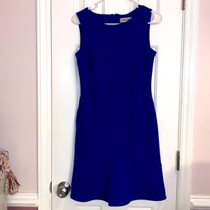 Shelby & Palmer Royal blue dress with pockets and flare at the bottom